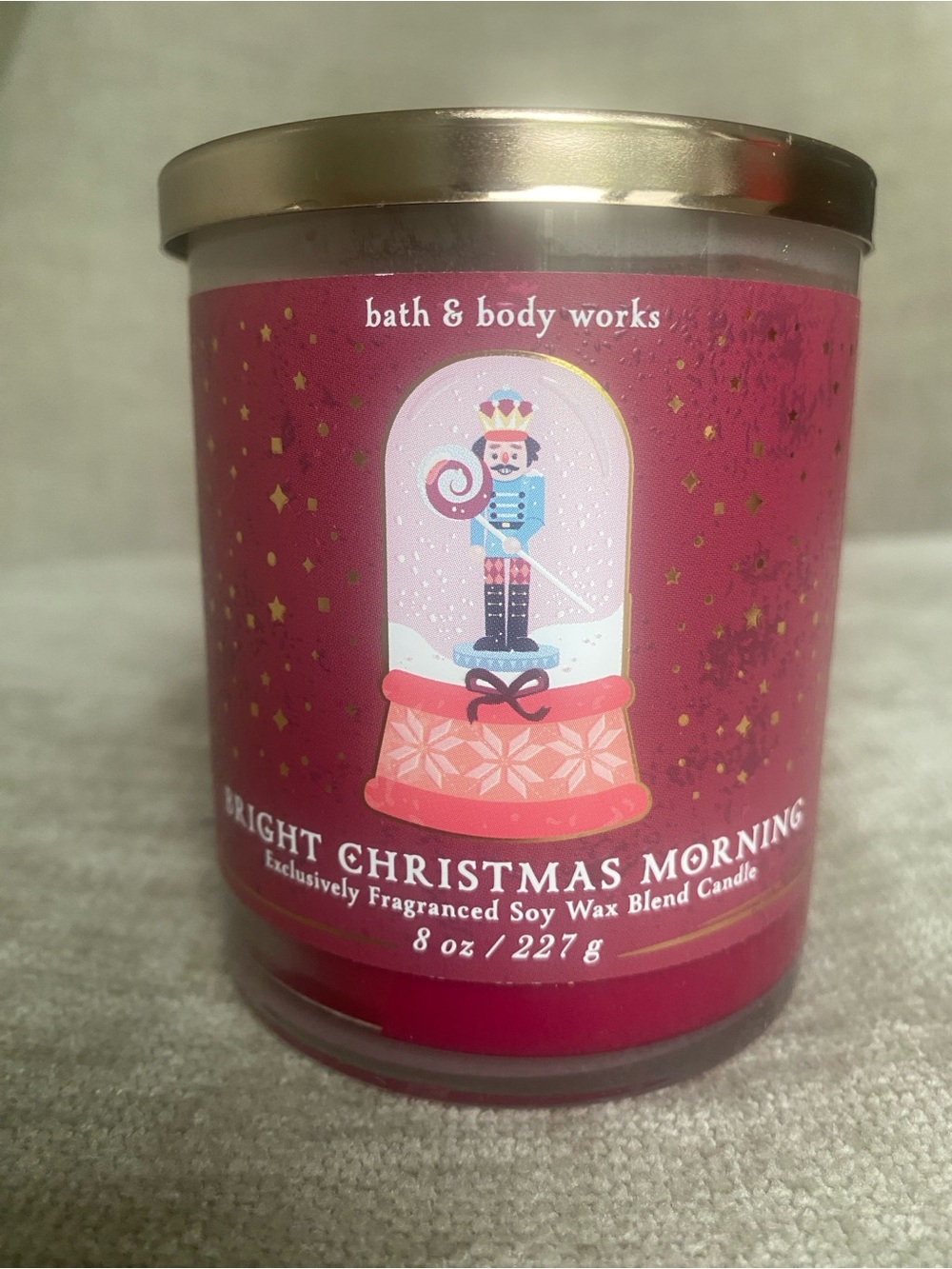 Bath & Body Works Bright Christmas Morning Scented Candle 8oz NEW ✨Red